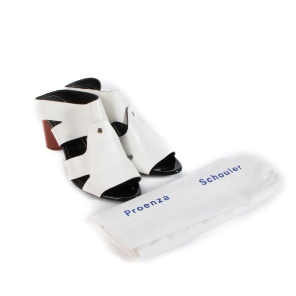 Proenza White Leather Sandals -Size 41