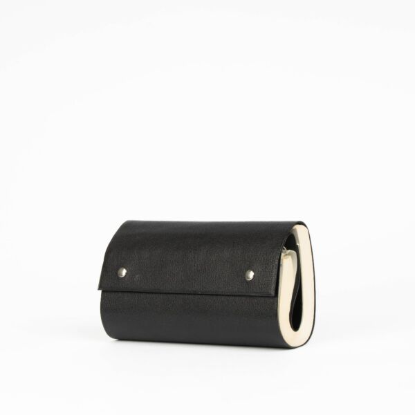 Hermès Black Chevre Mysore Cahier Roule Roll Notebook