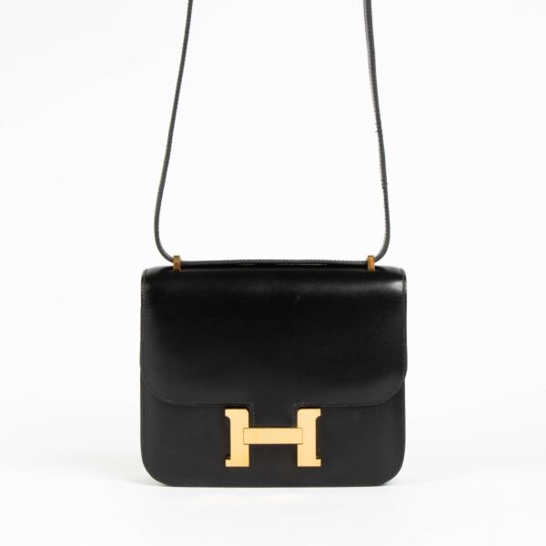 Shop this 100% authentic Hermès Constance Mini Black Box GHW Bag at Labellov.com