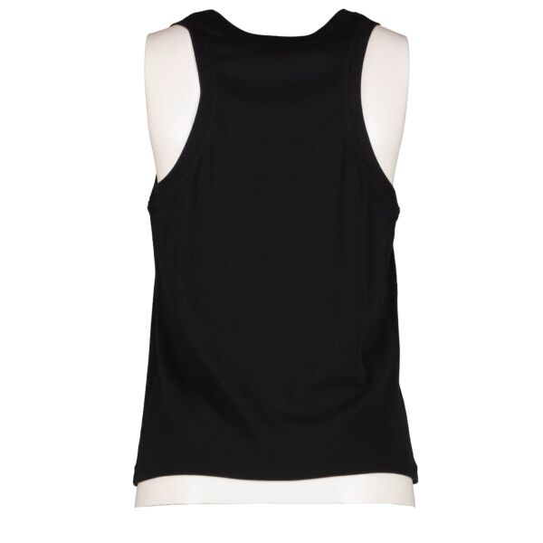 Christian Dior Black Logo Peace Sign Crystal Tank Top - size IT 44