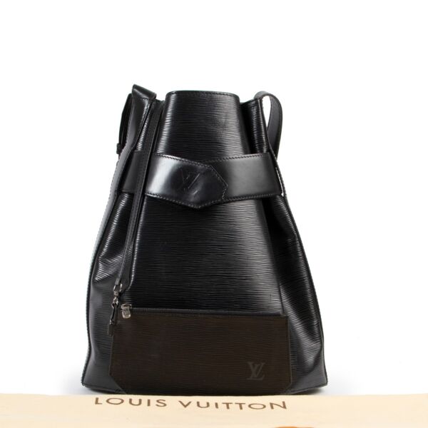 Louis Vuitton Black Epi leather Sac D'épaule Shoulder Bag
