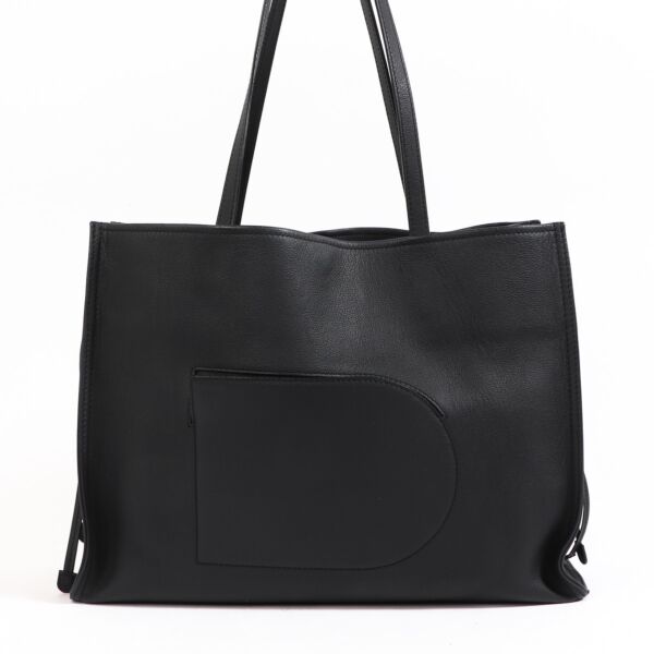 Delvaux D Tote Black Rodeo Calf Tote Bag