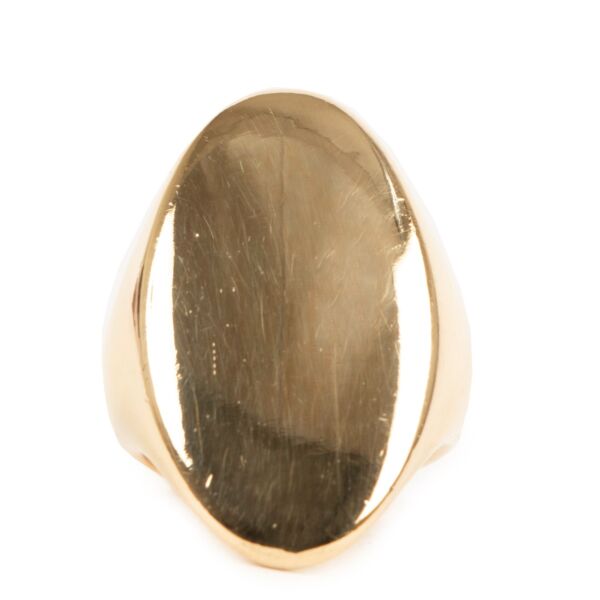 Authentic Second Hand Pomellato Yellow Gold Elliptical Signet Ring at Labellov.com