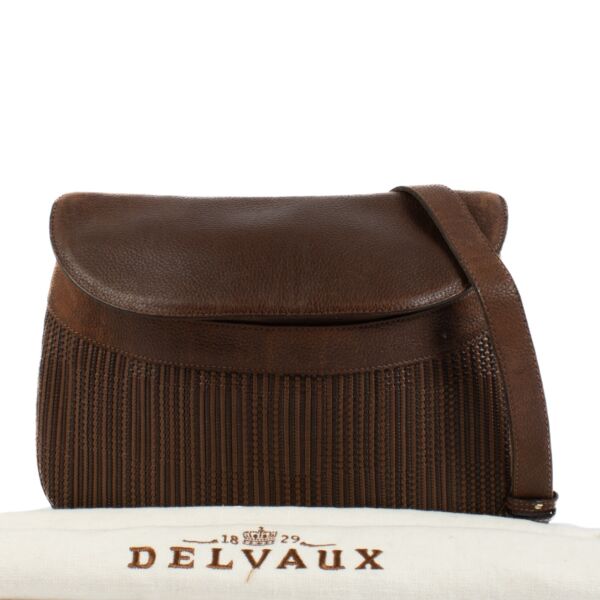 Delvaux Brown Toile De Cuir Shoulder Bag