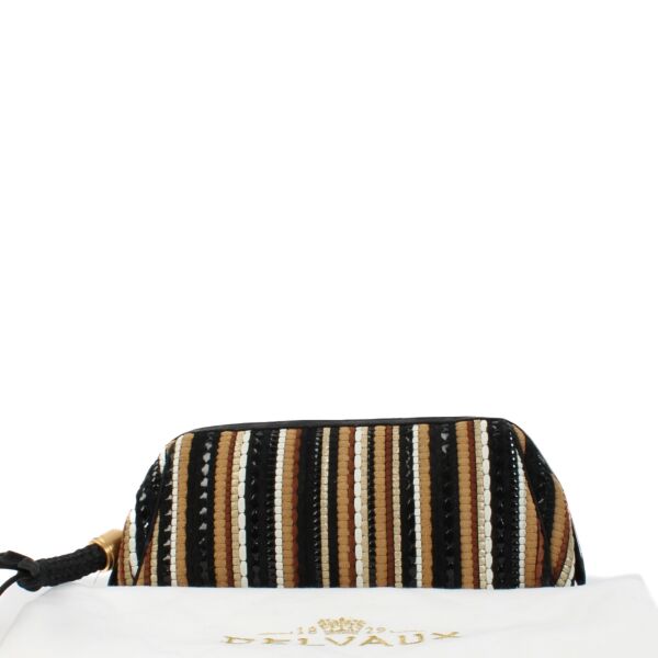 Delvaux Multicolor Toile de Cuir Pouch Bag