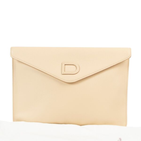 Delvaux Beige Leather Clutch