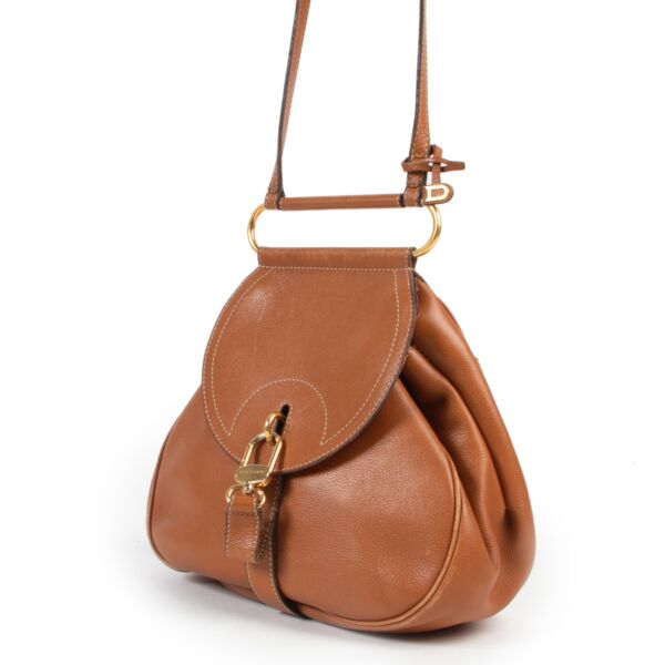 Delvaux Cognac Cerceau Crossbody Bag