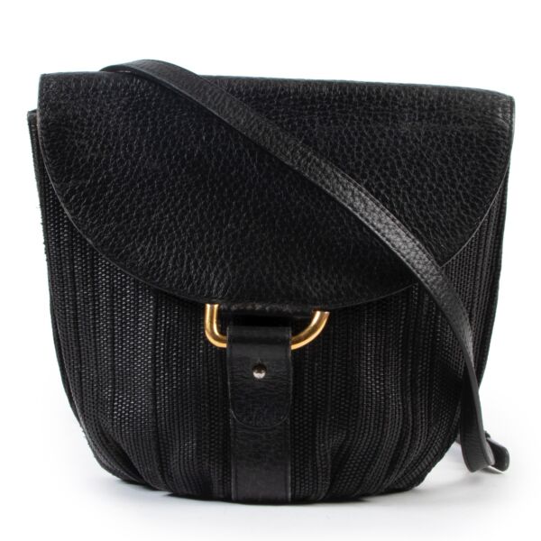 Delvaux Listrac PM Toile De Cuir Crossbody Bag
