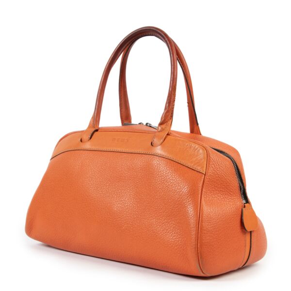 Deux de Delvaux Orange Top Handle