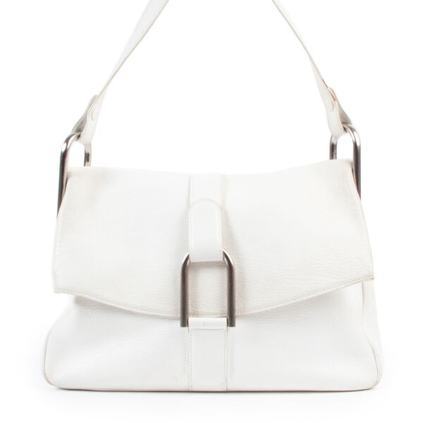 Delvaux White Givry MM Shoulder Bag