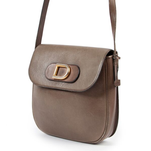 Delvaux Taupe Leather Crossbody