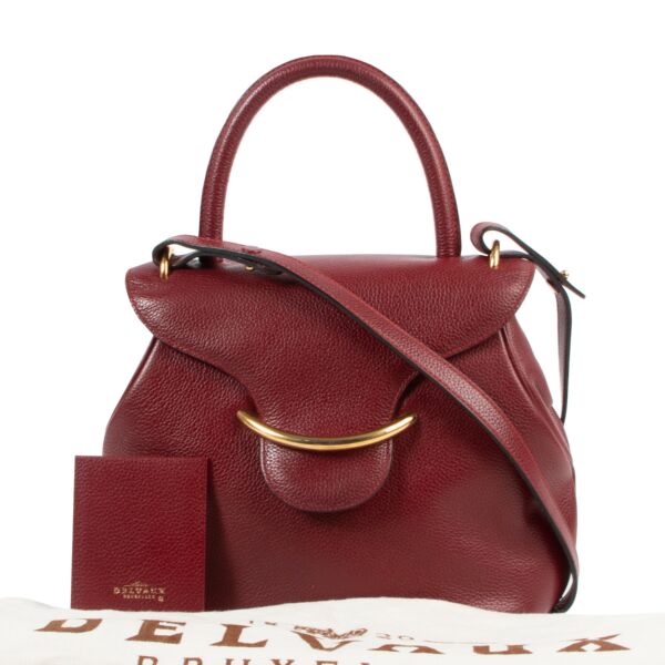 Delvaux Burgundy Baltimore Shoulder Bag