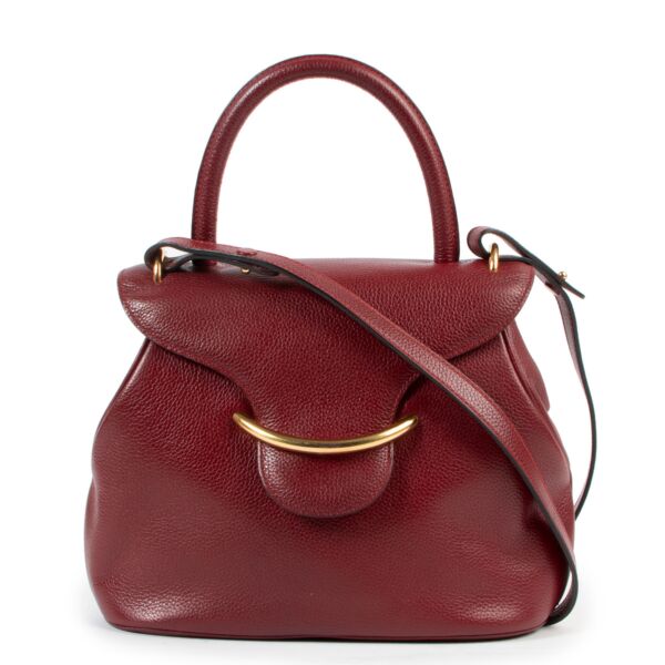 Delvaux Burgundy Baltimore Shoulder Bag
