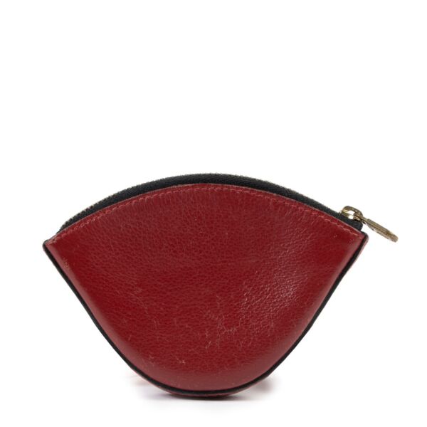 Delvaux Peche Red Coin Wallet