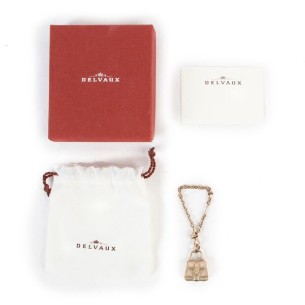 Delvaux Silver Brillant Bag Charm Keychain