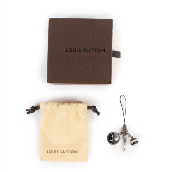Louis Vuitton Black/Silver Resin Monogram Ball Keychain/Bag Charm