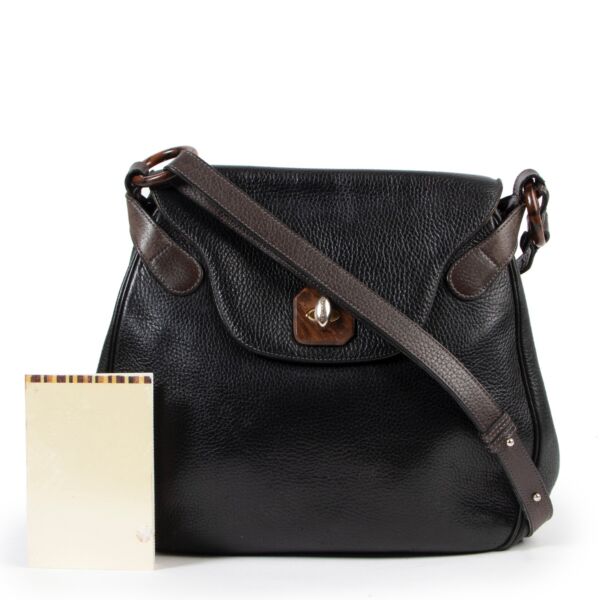 Delvaux Black Leather Crossbody Bag