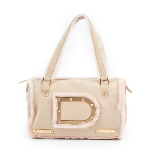 Delvaux Le Astrid MM Mouton Retourné Beige Perla