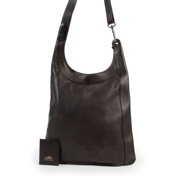 Delvaux Brown Leather Jongleur Shoulder Bag