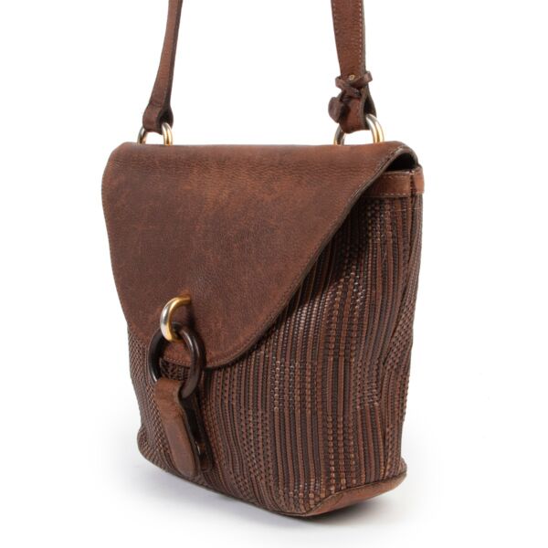 Delvaux Mimosa Toile De Cuir Crossbody Bag