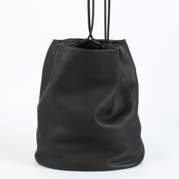 Authentic pre-loved The Row Black Joe Leather Backpack on Labellov.com