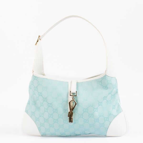 Shop 100% authentic second hand Gucci Blue GG Canvas Small Jackie Bag on Labellov.com