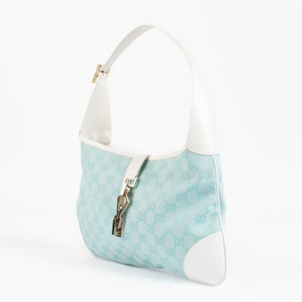 Gucci Blue GG Canvas Small Jackie Bag