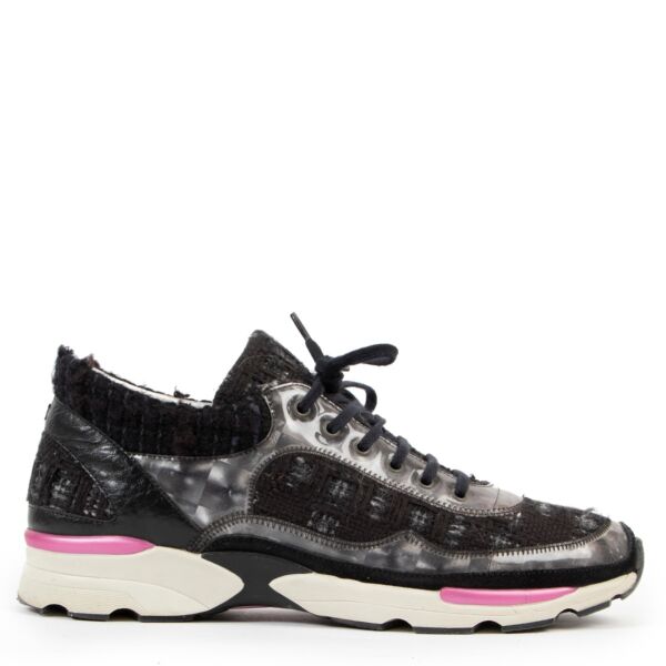 Black Chanel sneakers on Labellov luxury vintage site in good condition 