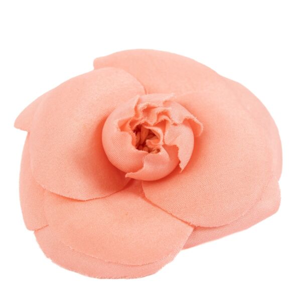 Chanel Pink Camellia Brooch