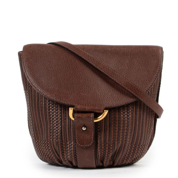 Delvaux Listrac PM Toile De Cuir Crossbody Bag