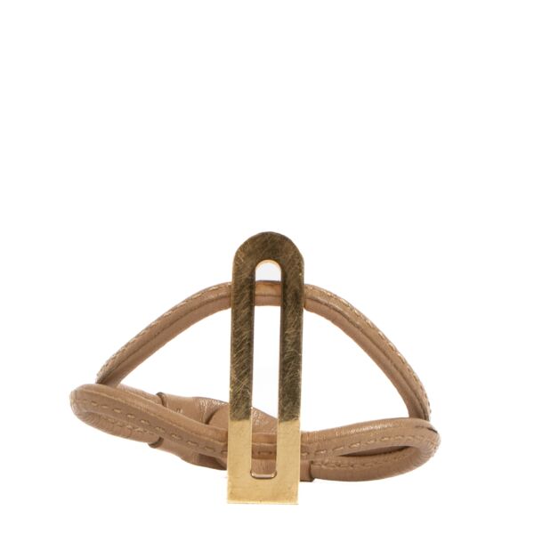 Delvaux Beige Leather Bracelet