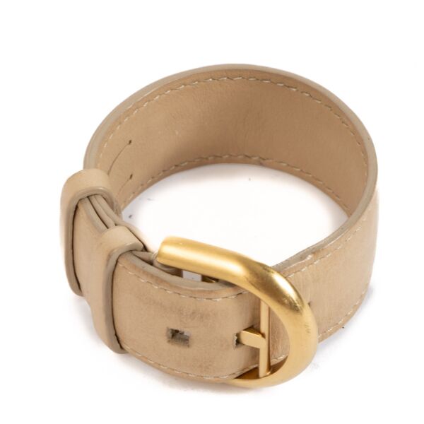 Delvaux Beige Leather Bracelet