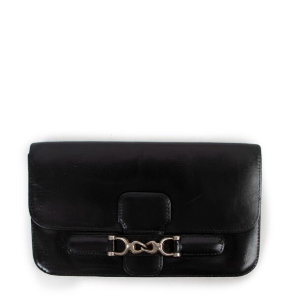 Delvaux Black Leather Escudo Vintage Wallet