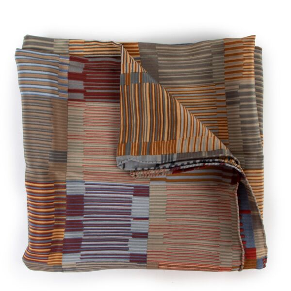 buy vintage Delvaux Multicolor Symphonie Silk Scarf at Labellov for the best price 100% authentic