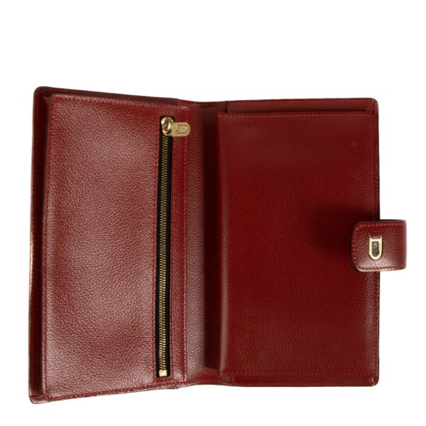 Delvaux Red Valeur Long Wallet