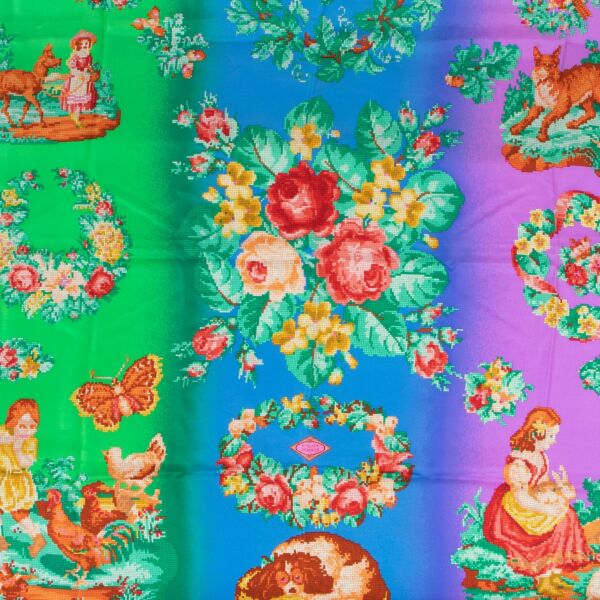 Versace Multicolour Pinted Silk Scarf