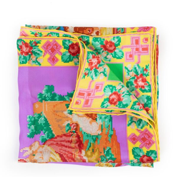 shop safe Versace Multicolor silk Scarf at Labellov Antwerp at the best price