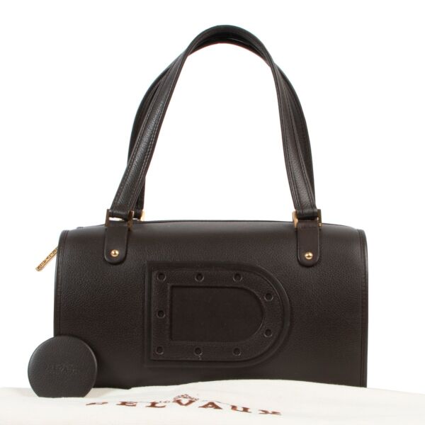 Delvaux Brown Astrid Leather Top Handle Bag
