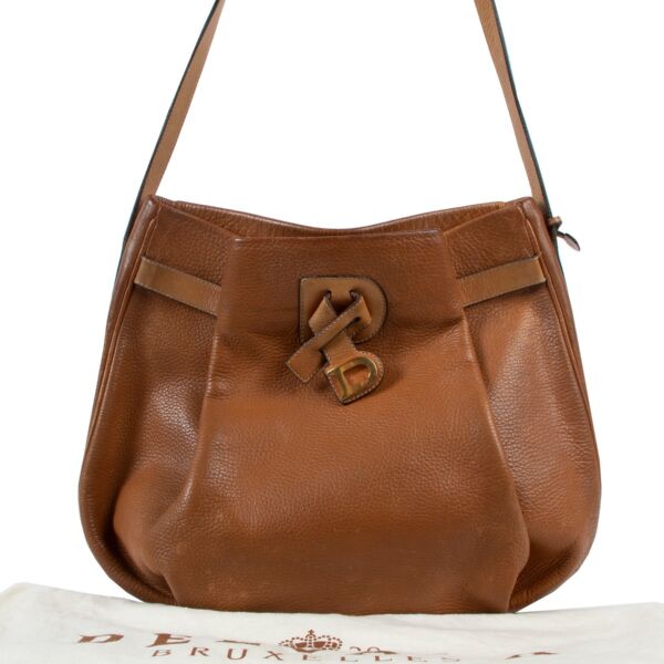 Delvaux Banniere Fauve Leather Crossbody Bag