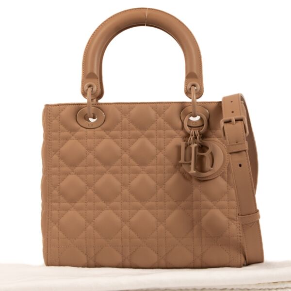 Christian Dior Blush Ultramatte Medium Lady Dior Bag