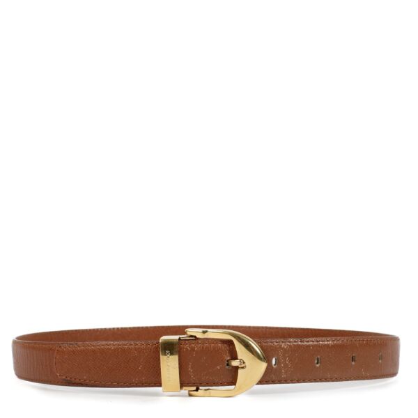 Louis Vuitton Camel Taiga Arsch Belt - Size 110