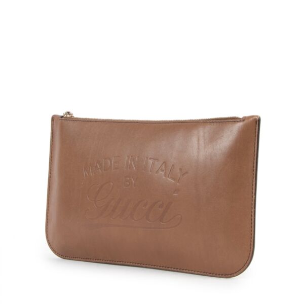 Gucci Brown Leather Clutch