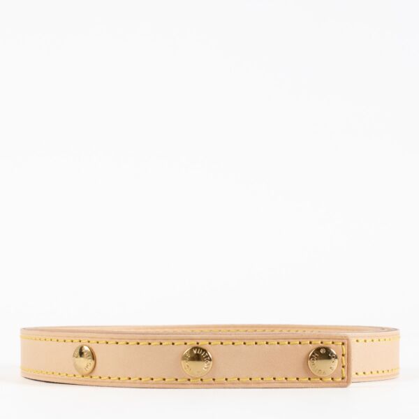 authentic preloved Louis Vuitton Beige Florentine Belt on Labellov.com