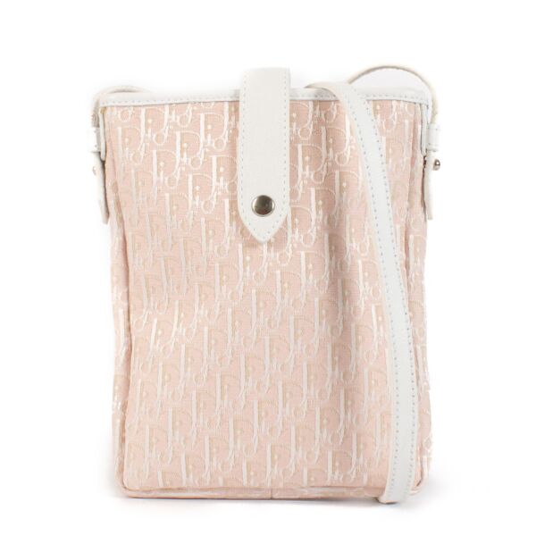 Christian Dior Pink Oblique Mini Crossbody Bag for the best price at Labellov secondhand luxury in Antwerp and Knokke