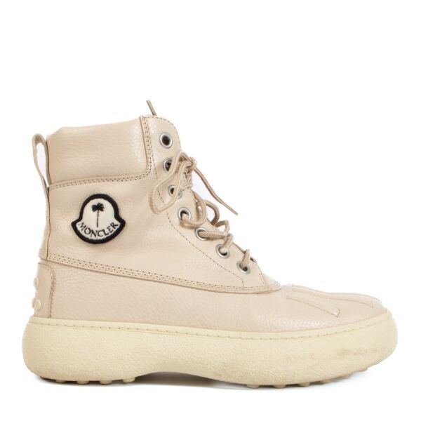 Moncler Genius x Tod's x Palm Angels Cream Leather Boots - size 38