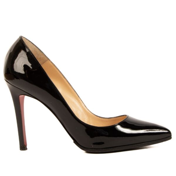 Christian Louboutin Black Patent Calf Pigalle 100 Pumps