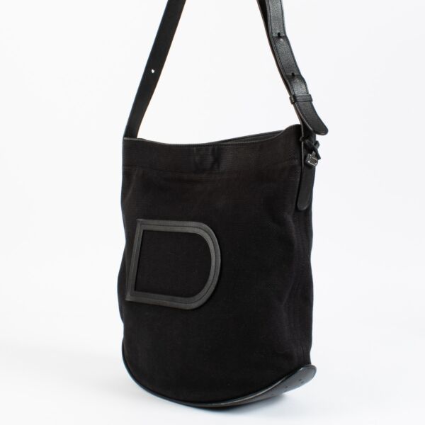 Delvaux Black Canvas Pin Bag