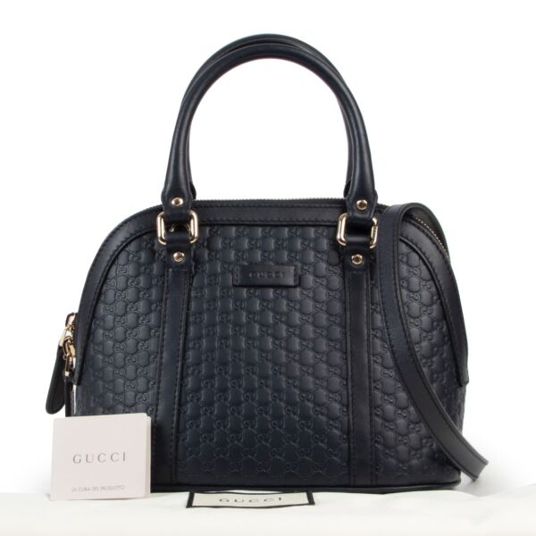 Gucci Blue Dome Top handle + Strap