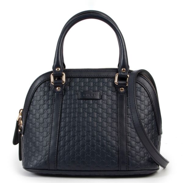 Gucci Blue Dome Top handle + Strap