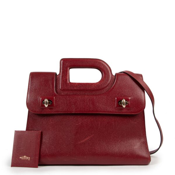 Delvaux Emeraude Red D Top Handle Bag